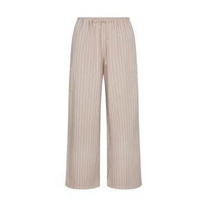 NWT Skims Cotton Poplin Relaxed Straight Leg Pants In Stone Stripe, Size Large